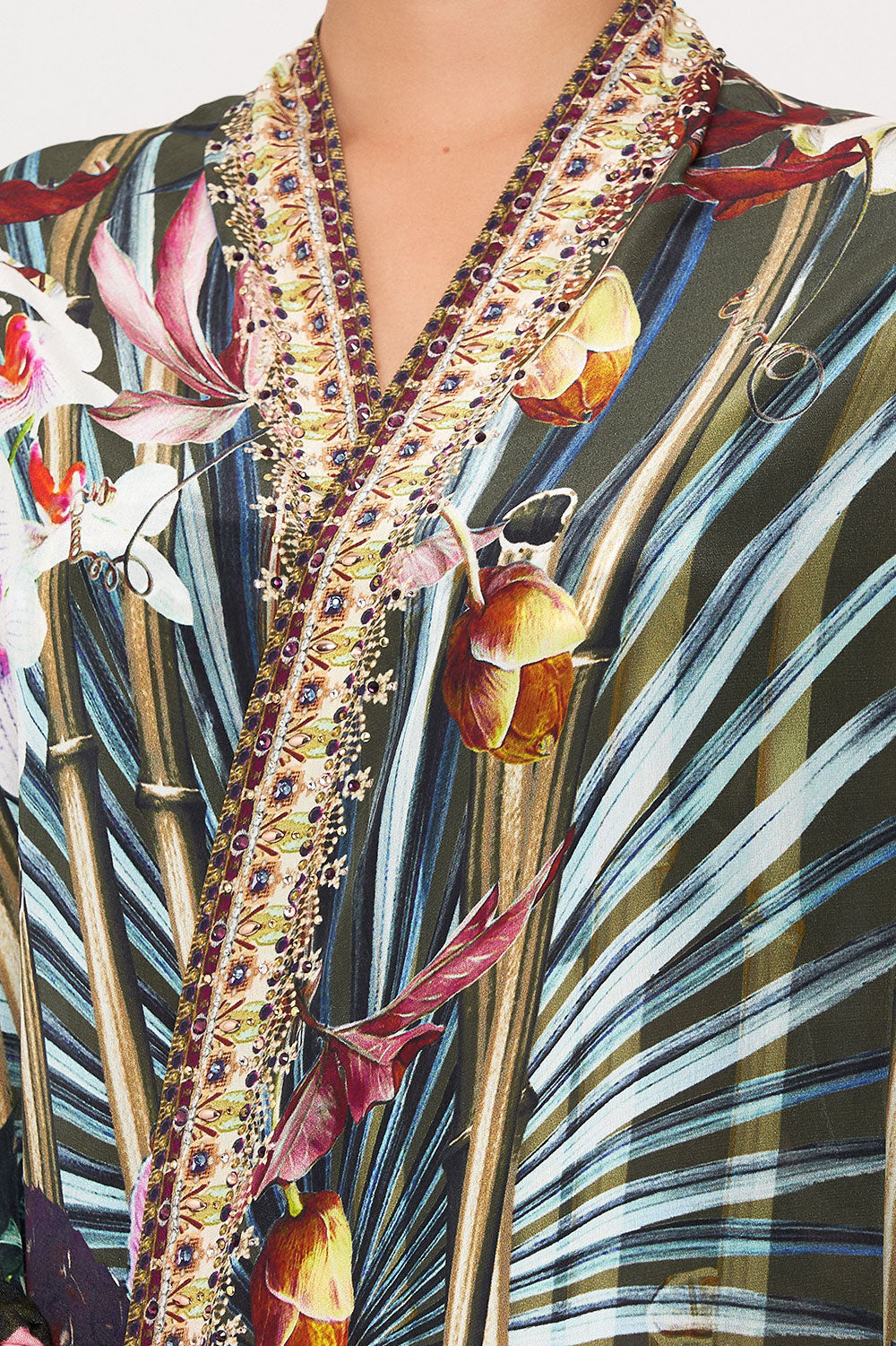 LONG CASUAL JACKET WITH POCKETS PASSPORT TO PARADISE