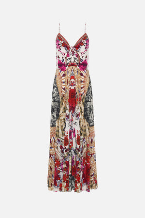 LONG DRESS WITH TIE FRONT REIGN OF ROSES