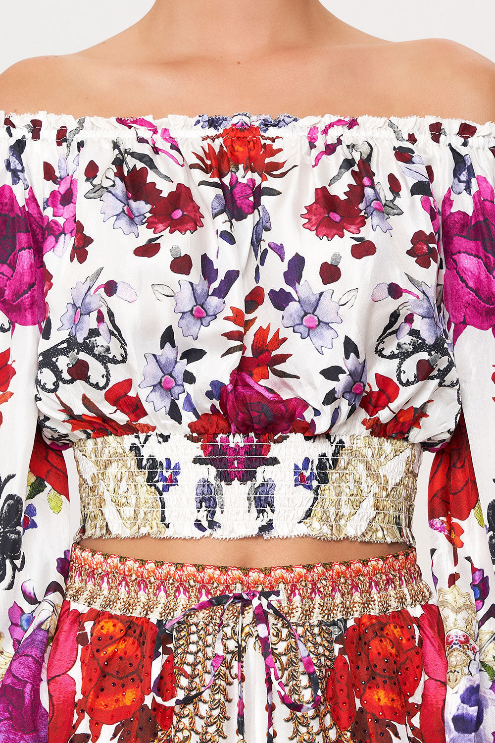 SHIRRED WAIST TOP REIGN OF ROSES