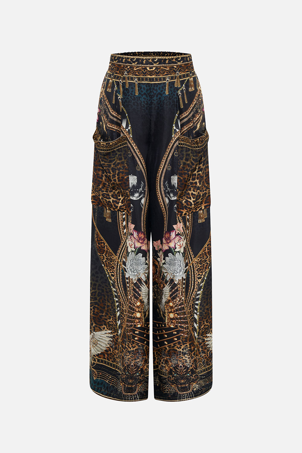 The CAMILLA TWIST FRONT DRESS WITH HARDWARE WHERES YOUR HEAD AT in our  print.