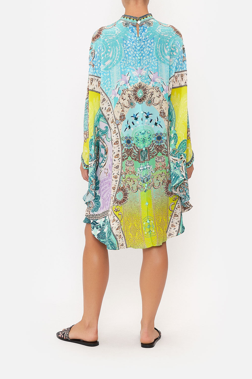 SHORT KAFTAN WITH HIGH NECK LUXE CREAM main image 1