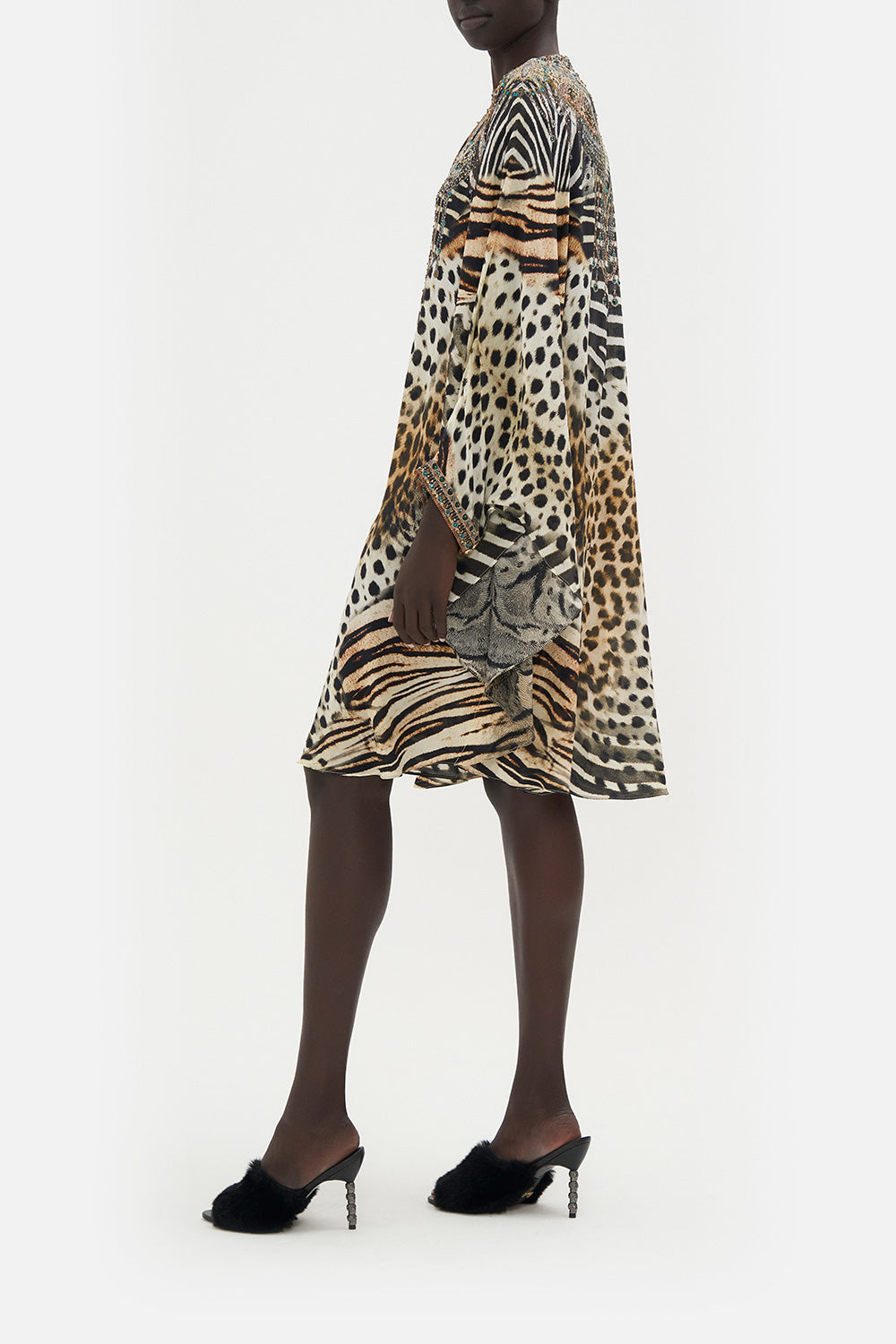 SHORT KAFTAN WITH HIGH NECK FOR THE LOVE OF LEO