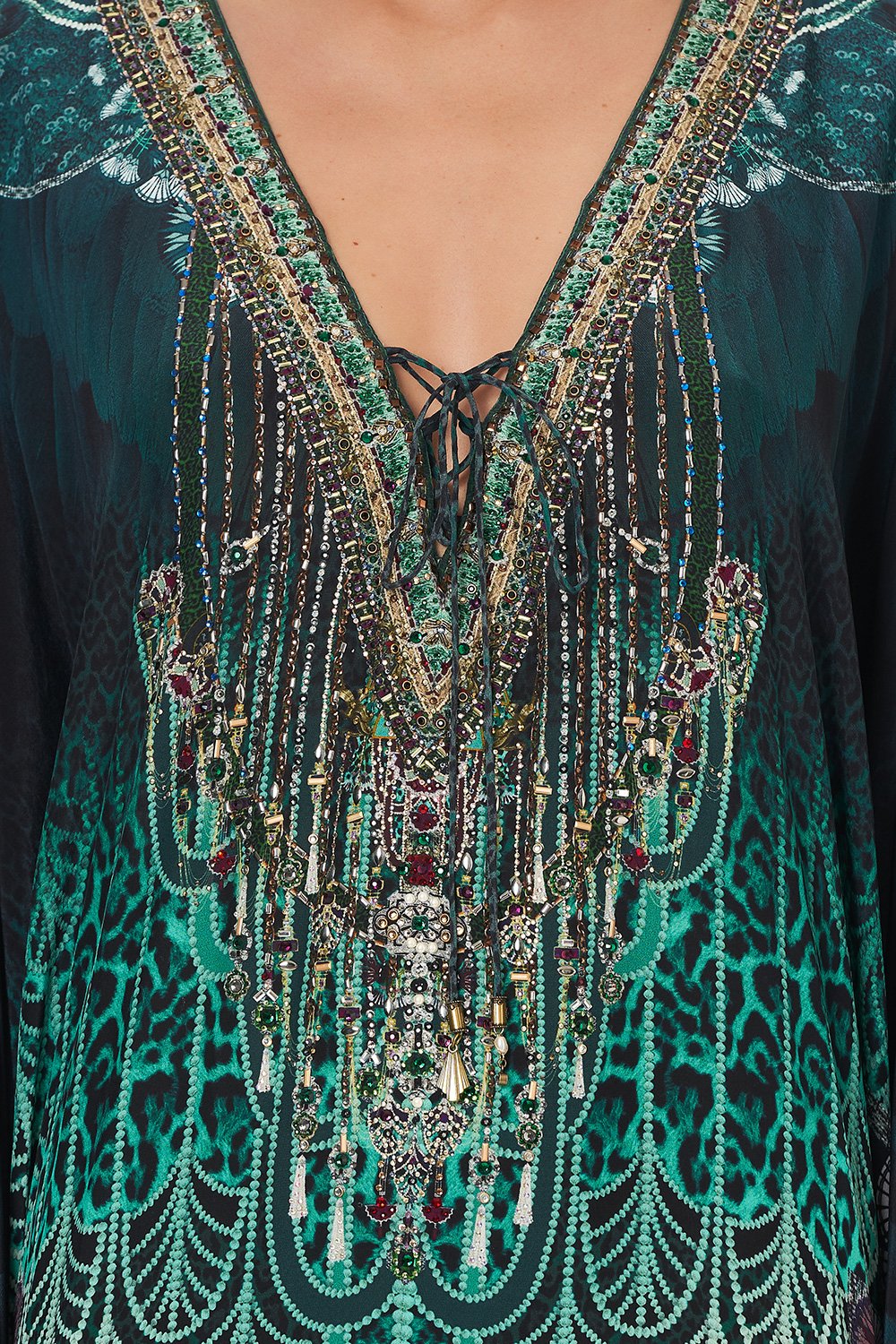 SPLIT HEM LACE UP KAFTAN FITZGERALDS FLAPPER