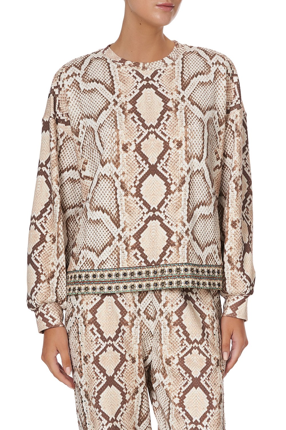 SHORT RELAXED SWEATER GAZE OF MEDUSA