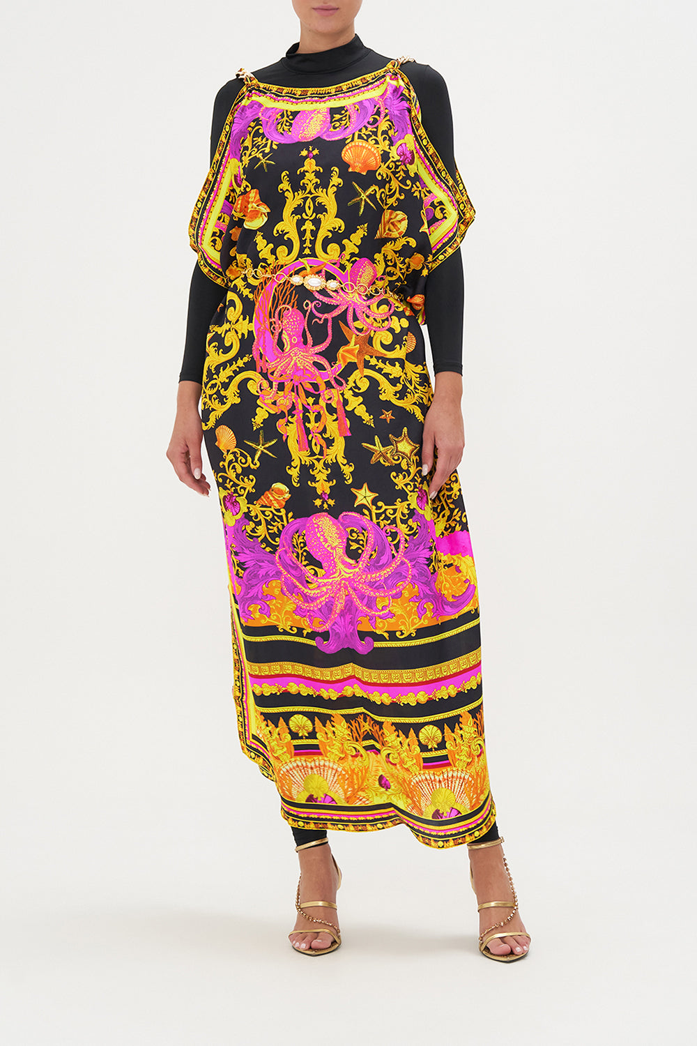 SLIM KAFTAN WITH HARDWARE OCTOPIA