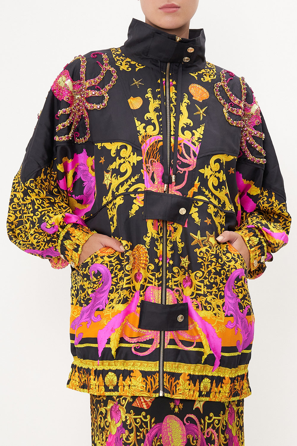 PANELLED YOKE PARKA OCTOPIA