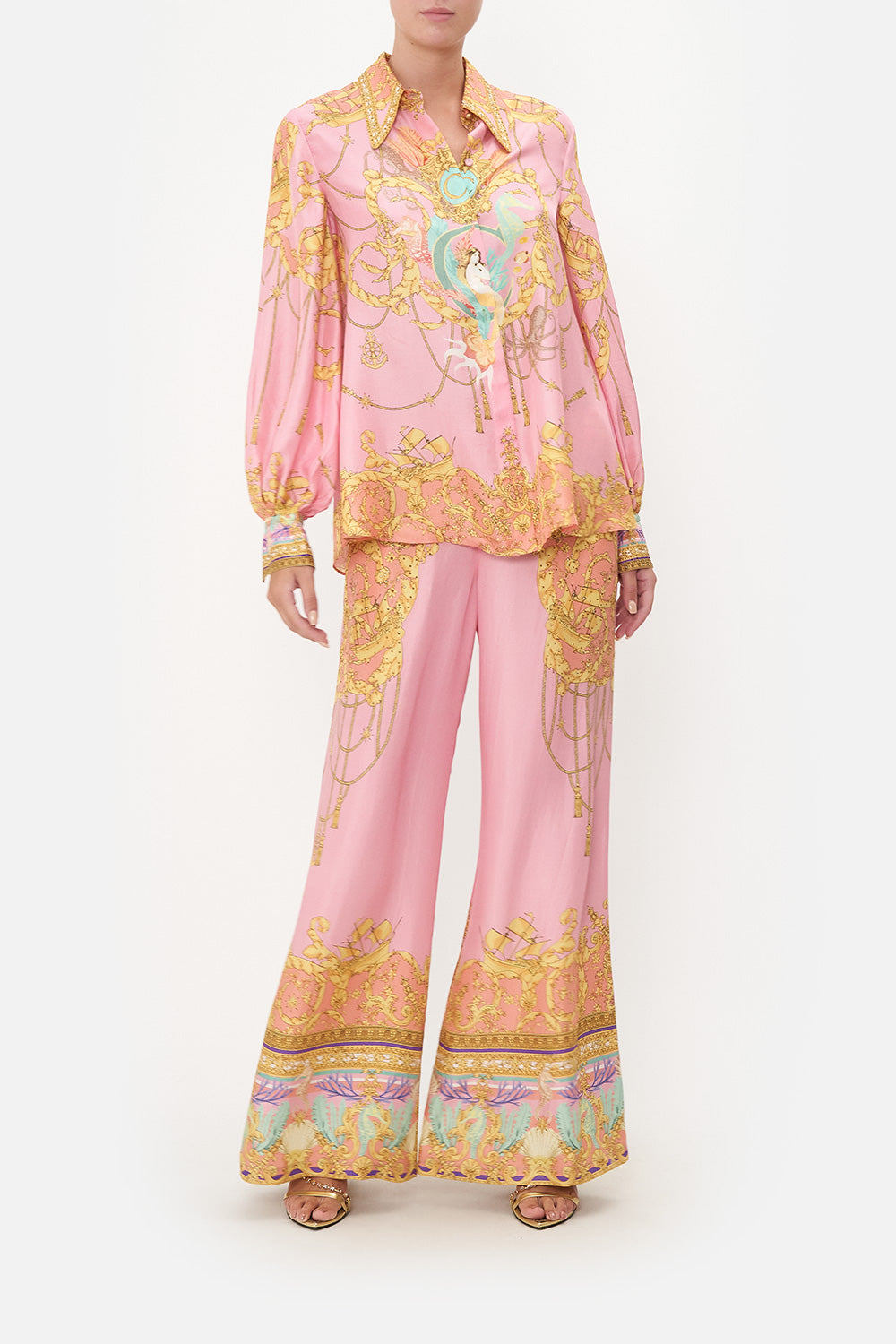 CURVED COLLAR BLOUSE MERMAID MOTEL