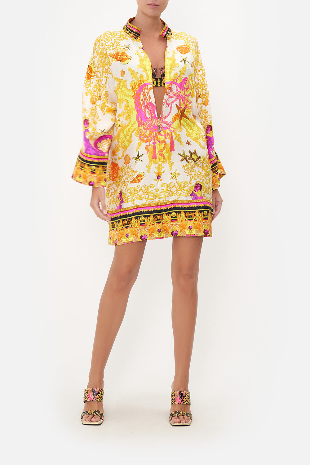 ZIP FRONT SHIRT DRESS SQUID SQUAD