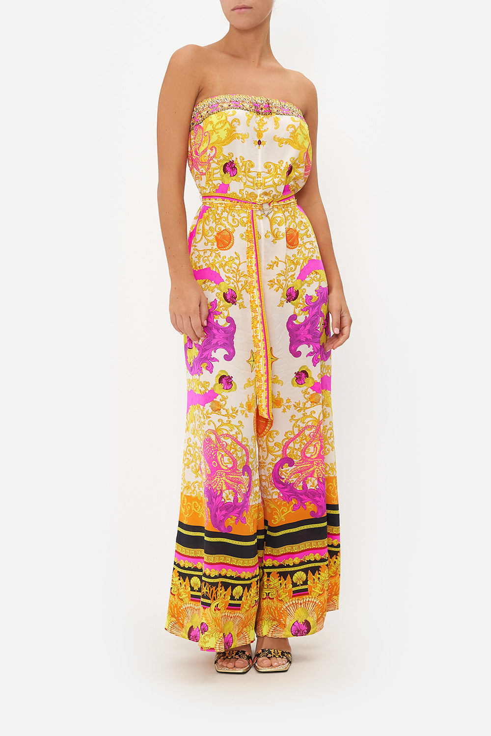 STRAPLESS JUMPSUIT WITH D RING BELT SQUID SQUAD