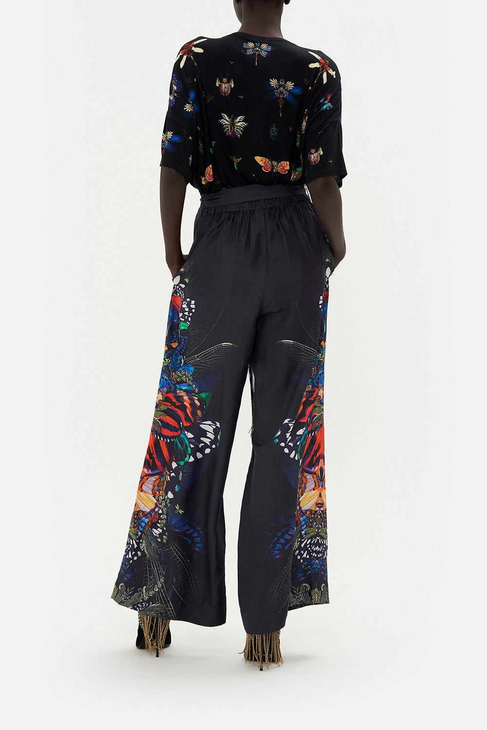 PAPERBAG WAIST WIDE LEG PANT FLUTTER BY