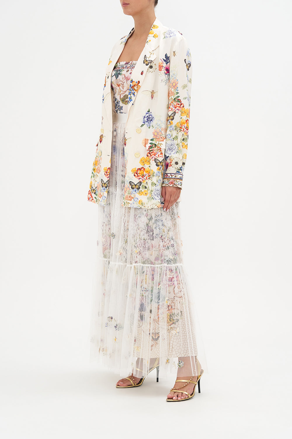 DOUBLE BREASTED SOFT JACKET QUEENS BEE HIVE