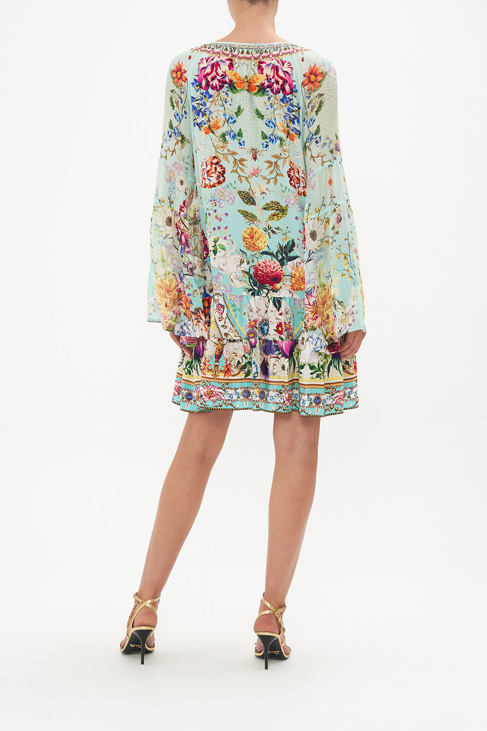 A-LINE GATHERED PANEL DRESS HONEY HONEY