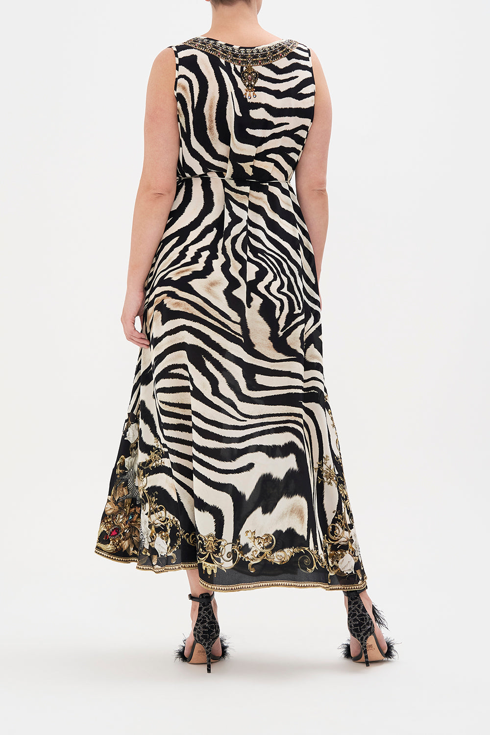 V NECK RACERBACK DRESS EARN YOUR STRIPES