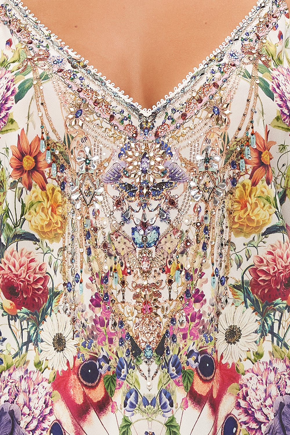 V-NECK BIAS CAMI QUEENS BEE HIVE