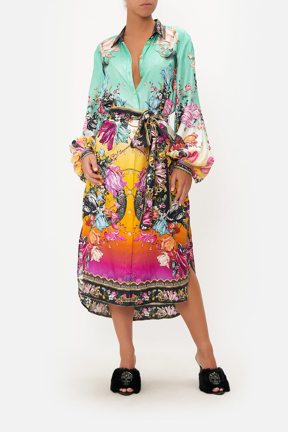 HIGH LOW MIDI SHIRT DRESS VIPER ROOM