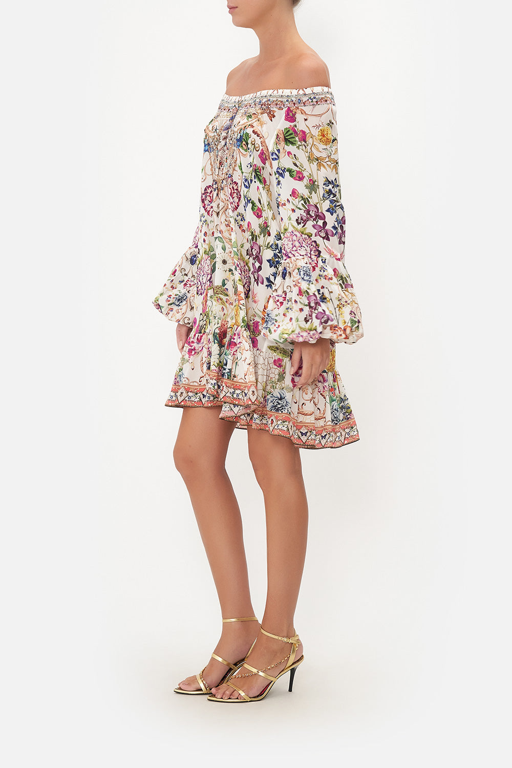 BLOUSON SLEEVE A LINE FRILL DRESS QUEENS BEE HIVE