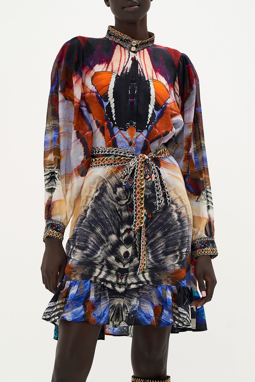 DROP SLEEVE SHIRT DRESS WINGS OF MARIPOSA