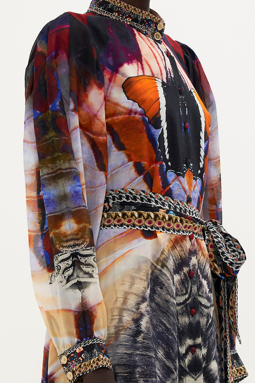 DROP SLEEVE SHIRT DRESS WINGS OF MARIPOSA