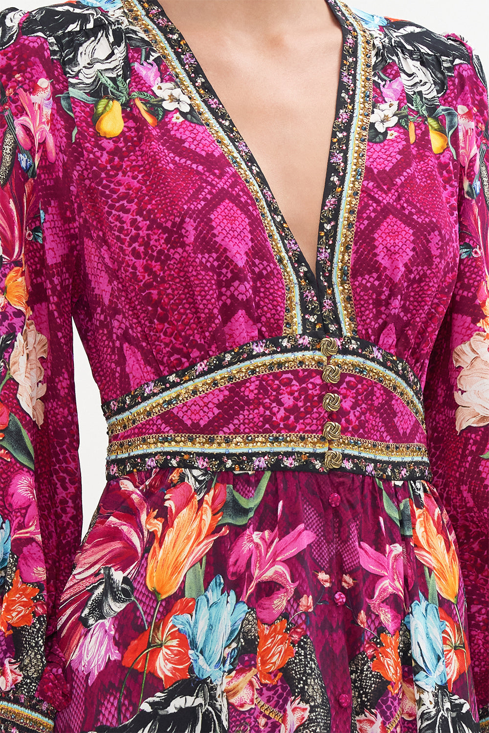 BUTTON DRESS WITH SHAPED WAISTBAND VISION OF VENOM