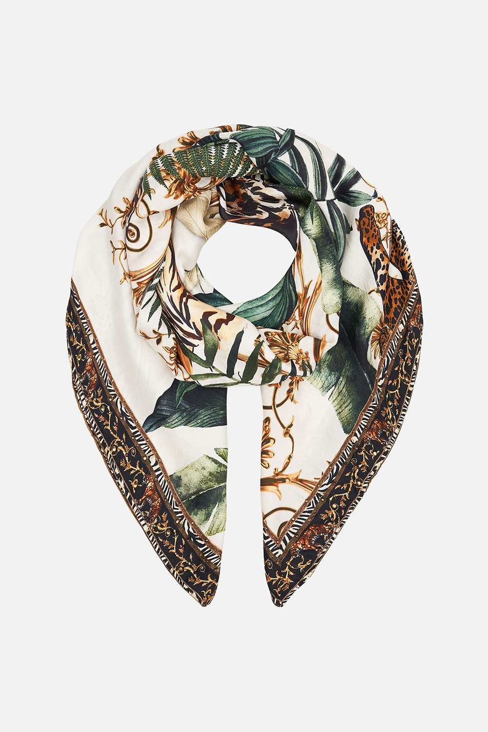 LARGE SQUARE SCARF TIGER TRAP