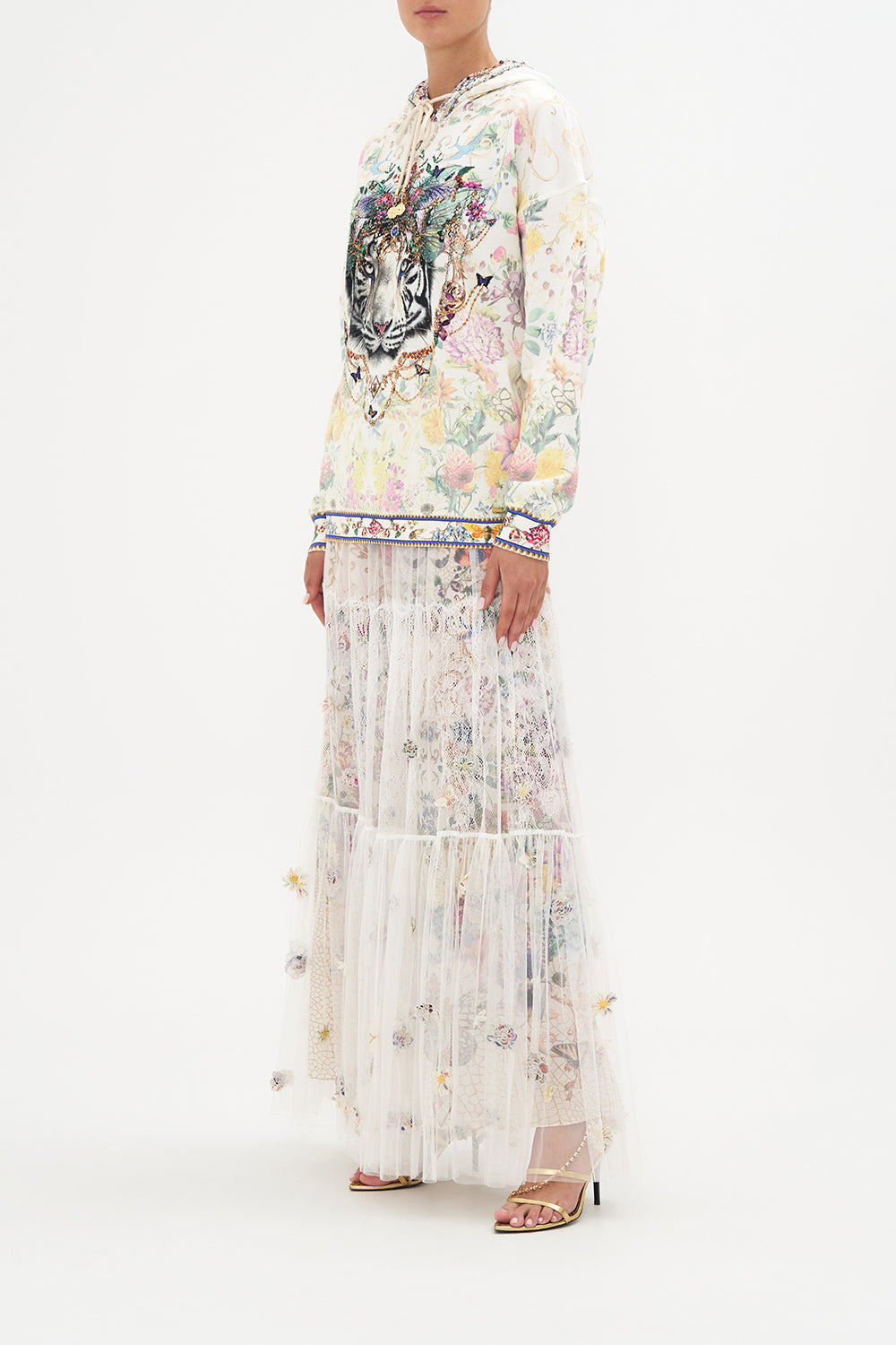 HOODY WITH POCKETS QUEENS BEE HIVE