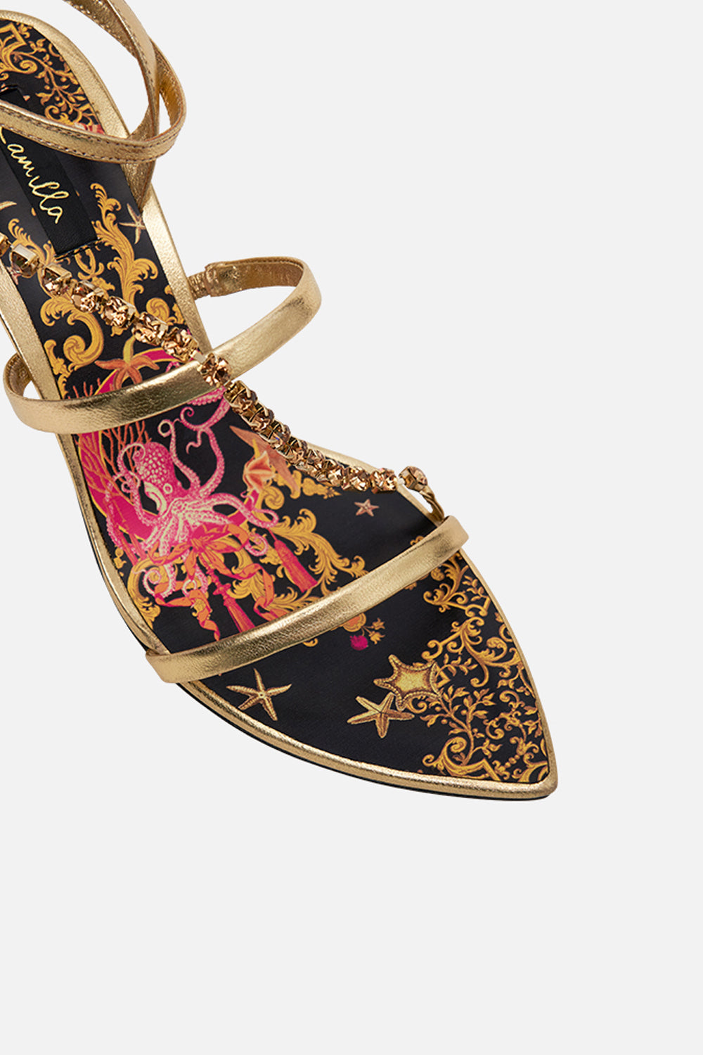 CRYSTAL EMBELLISHED HIGH HEEL SANDAL OCTOPIA