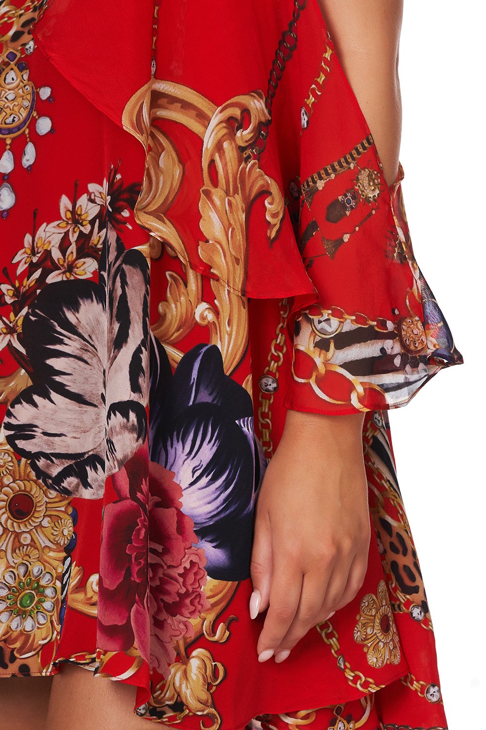 NECK TIE SHORT DRESS PRIMA DONNA