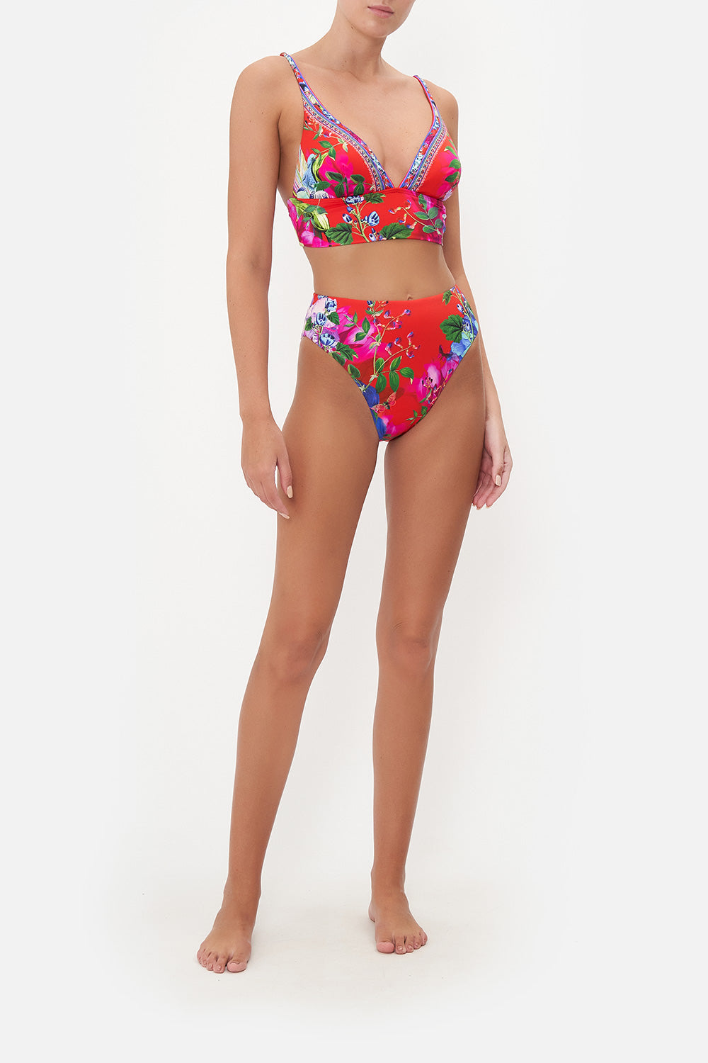 HIGH WAIST HIGH LEG PANT BIRDS OF A FEATHER