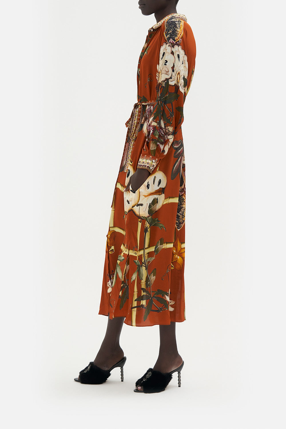 COLLARED BUTTON THROUGH DRESS GARDEN OF EVE