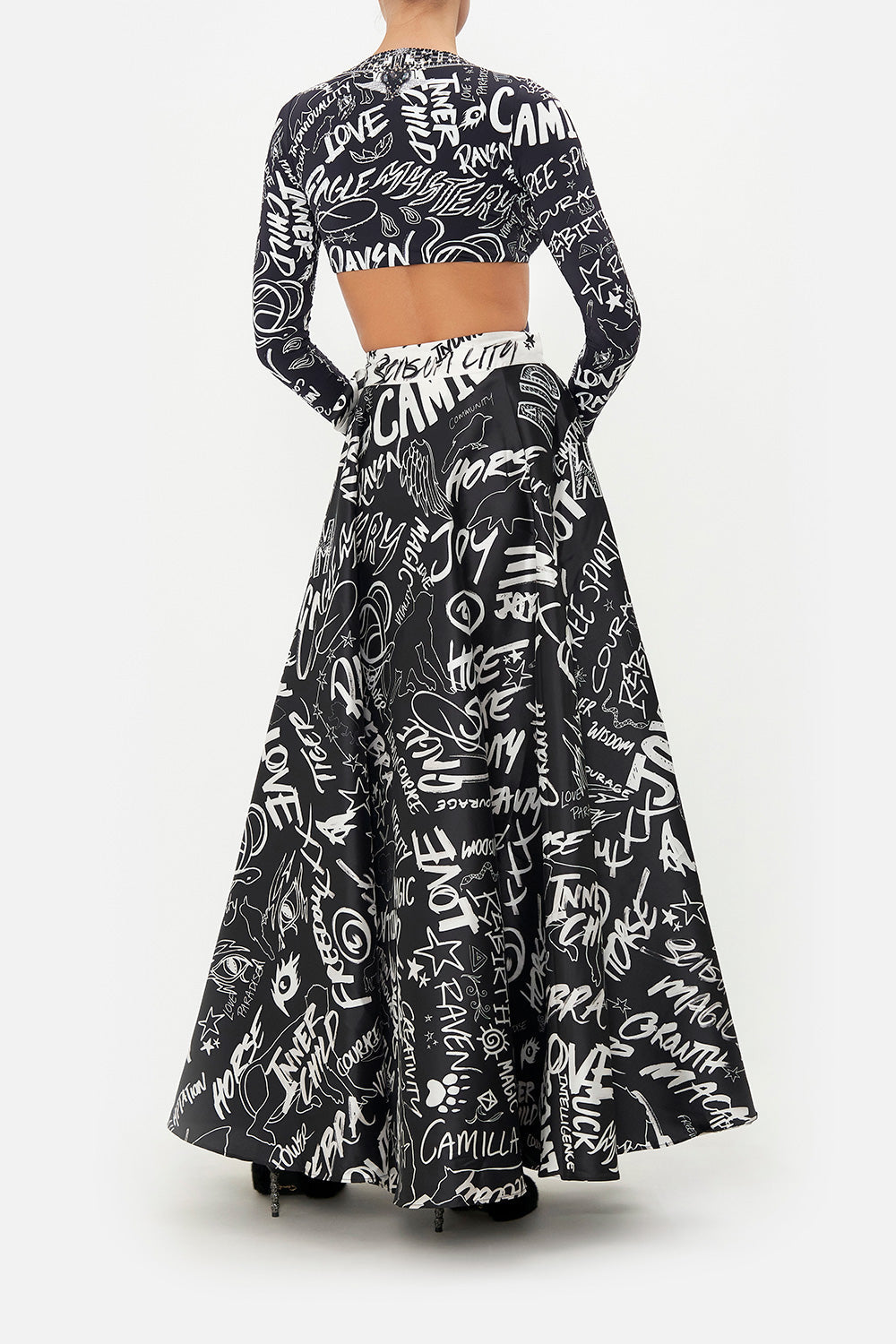 MAXI WRAP SKIRT SPIRIT SCRIBBLE