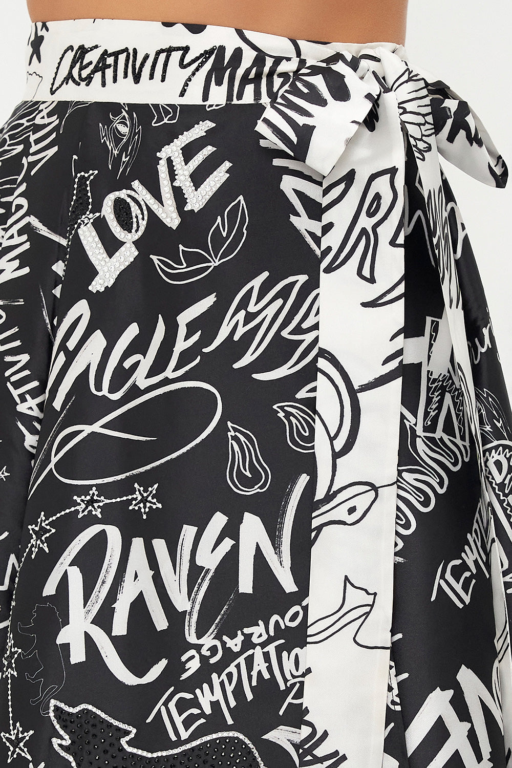 MAXI WRAP SKIRT SPIRIT SCRIBBLE