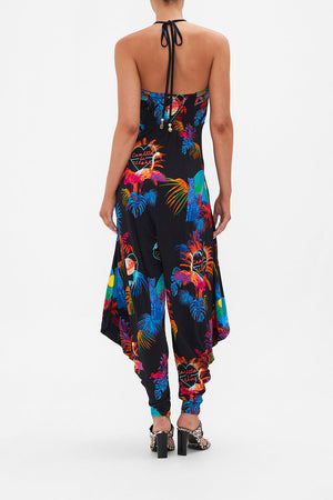 DRAPED PANT JUMPSUIT WITH HARDWARE NEUGHTY NEON