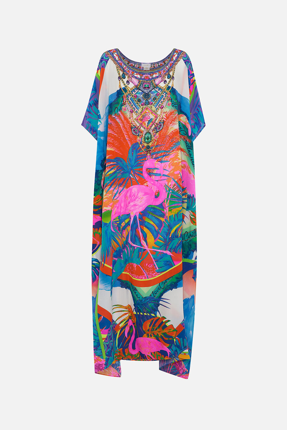 ROUND NECK KAFTAN FLAMENCO FLAMINGO