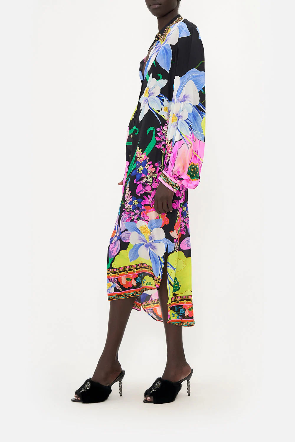 HIGH LOW MIDI SHIRT DRESS AWAY WITH THE FAIRIES