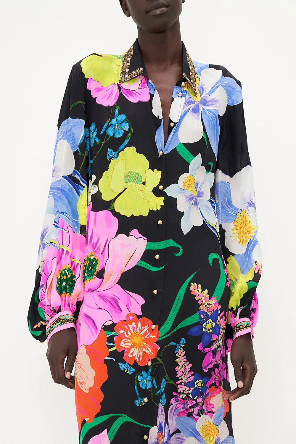 HIGH LOW MIDI SHIRT DRESS AWAY WITH THE FAIRIES