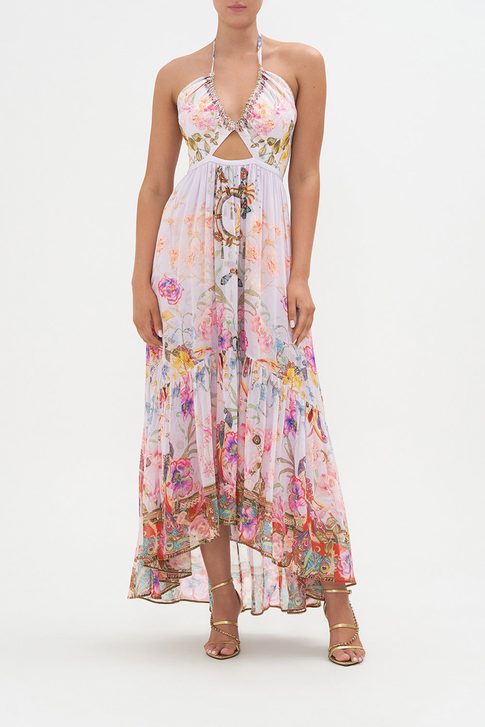 GATHERED V FRONT DRESS NATURES KALEIDOSCOPE