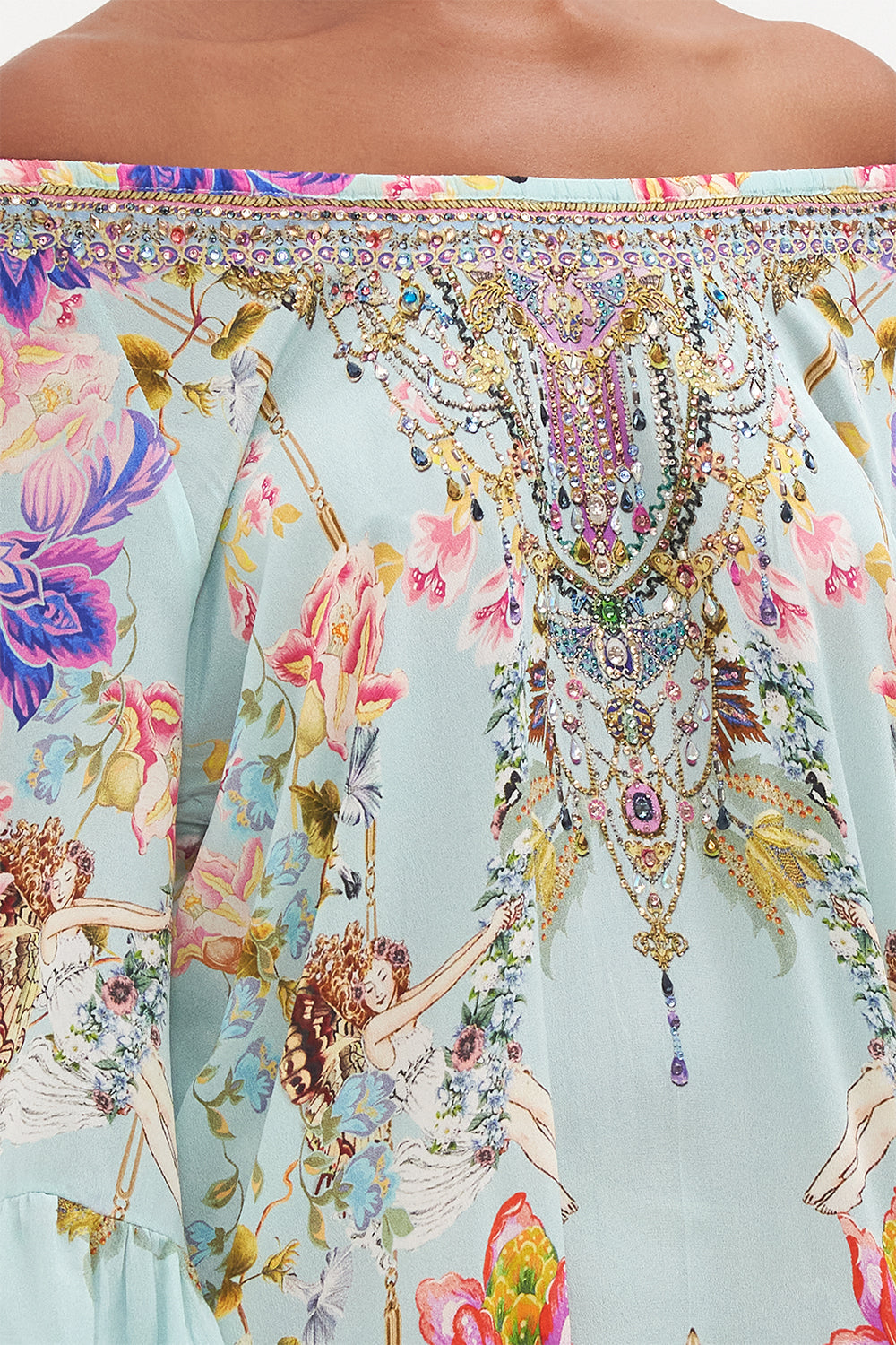 BLOUSON SLEEVE A LINE FRILL DRESS LOVE WEB