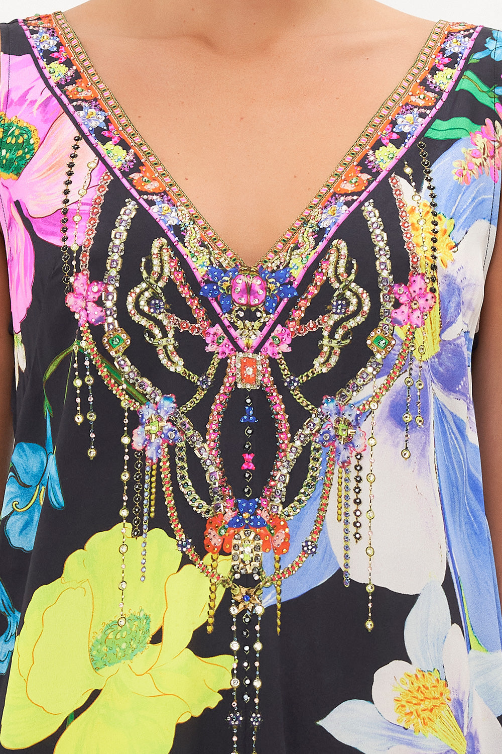 Camilladress Off Shoulder Feather Splice Straight Leg Jumpsuit