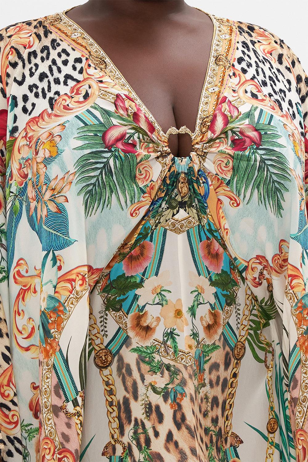 SPLIT SLEEVE KAFTAN WITH HARDWARE ROYALTY LOYALTY