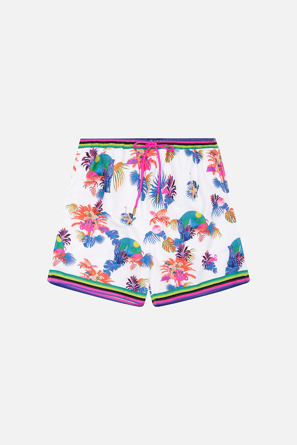 ELASTIC WAIST BOARDSHORT FLAMENCO FLAMINGO