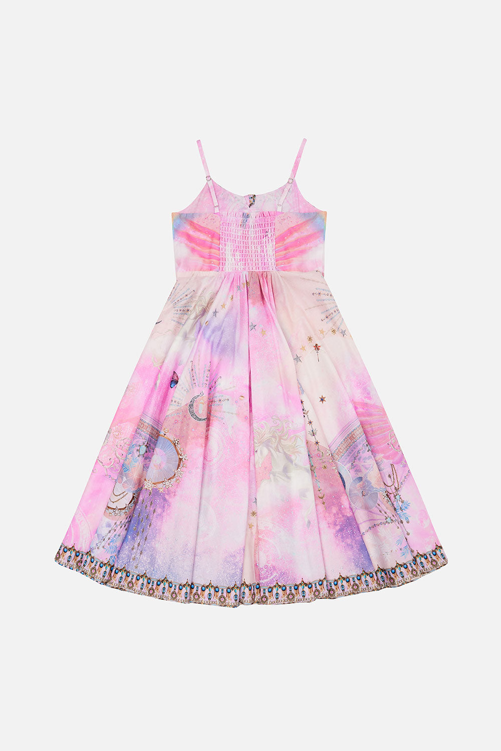 KIDS TIE FRONT MAXI DRESS 4-10 WINGS OF PEGASUS