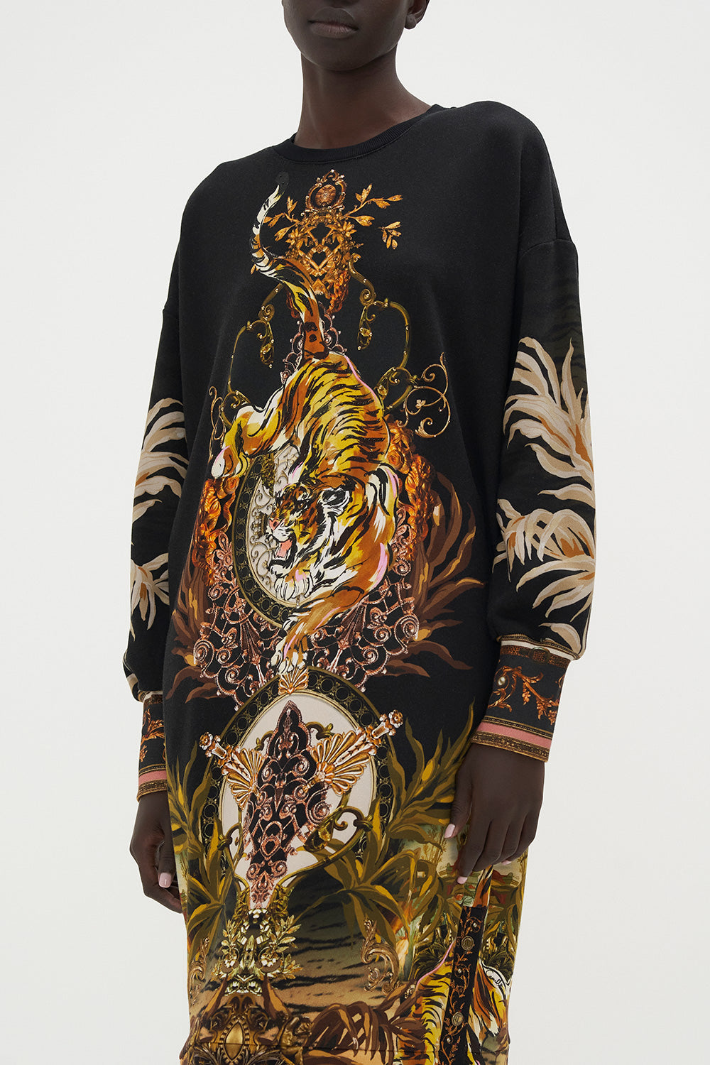 SWEATSHIRT BUTTON DRESS THE QUEENS KING