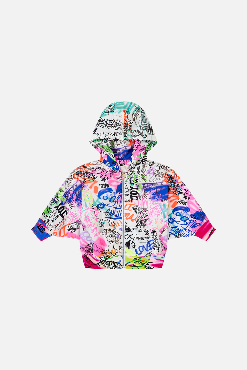 KIDS JERSEY BATWING JACKET 12-14 GRAFFITI THE WORLD