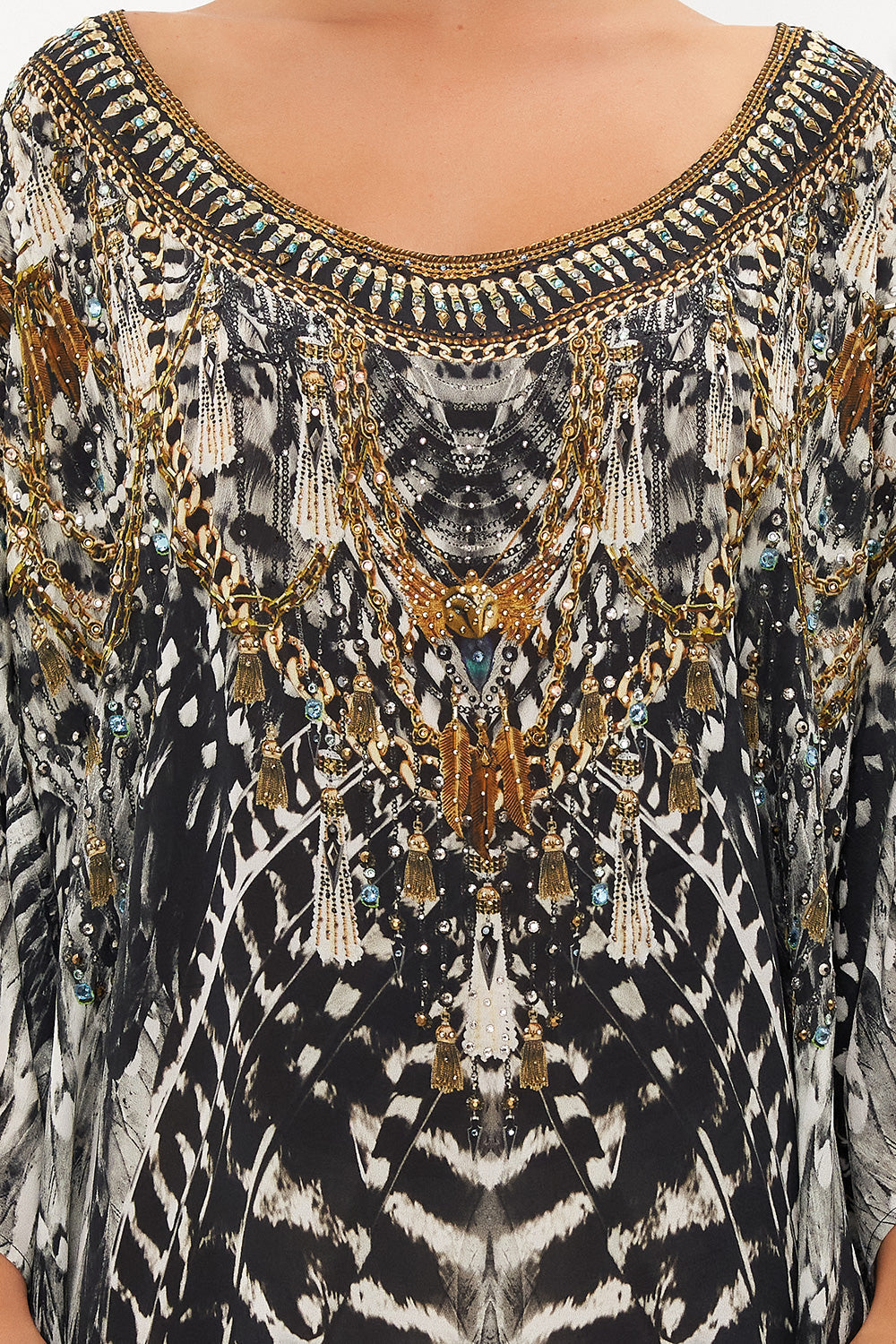 SCOOP BACK HEM DRESS NIGHT OWL