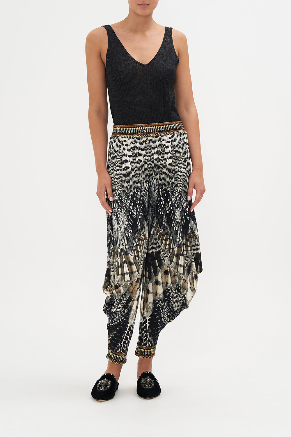 JERSEY DRAPE PANT WITH POCKET NIGHT OWL