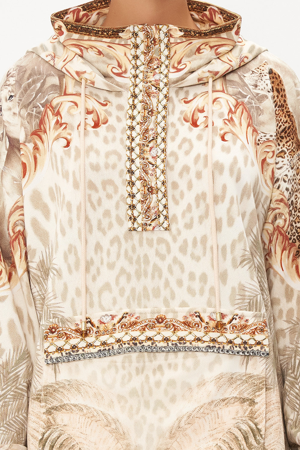 HALF ZIP HOODIE WITH POCKET FLAP PALAZZO PARTY