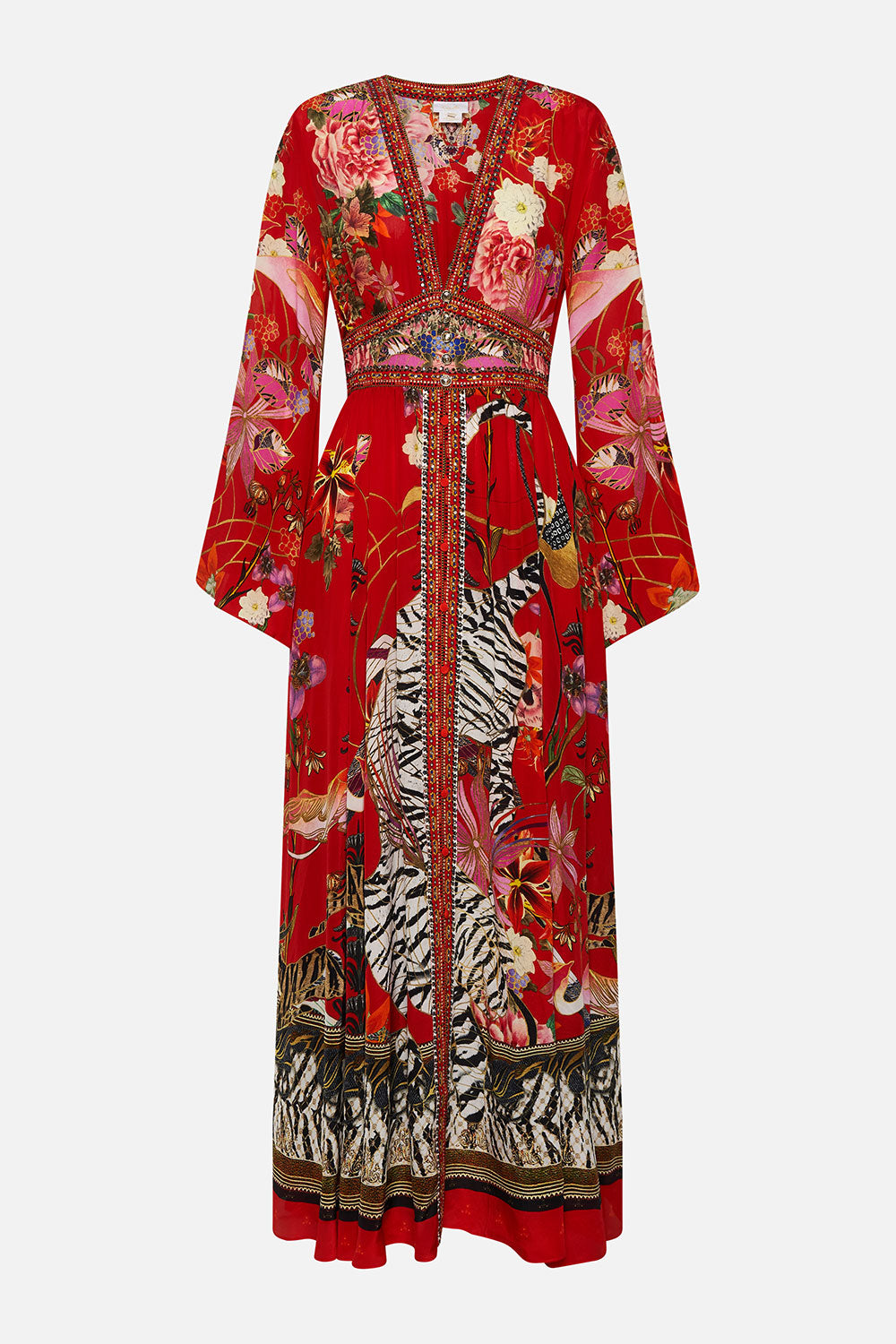 KIMONO SLEEVE DRESS WITH SHIRRING DETAIL THE LEGEND OF ZIBA