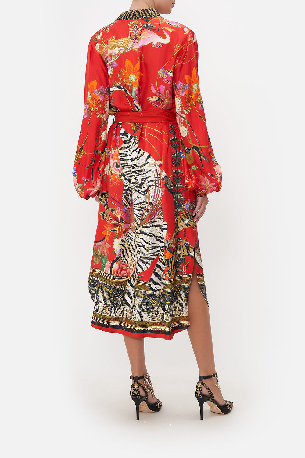 HIGH LOW MIDI SHIRT DRESS THE LEGEND OF ZIBA