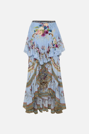 MAXI SKIRT WITH DOUBLE FRILL FLORAFUL