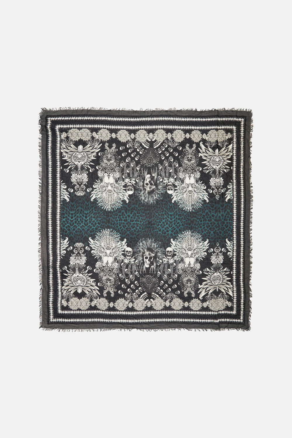 MENS LARGE SQUARE SCARF ANIMAL ANARCHY